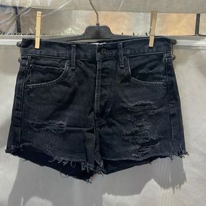 Agolde black high waited mini shorts